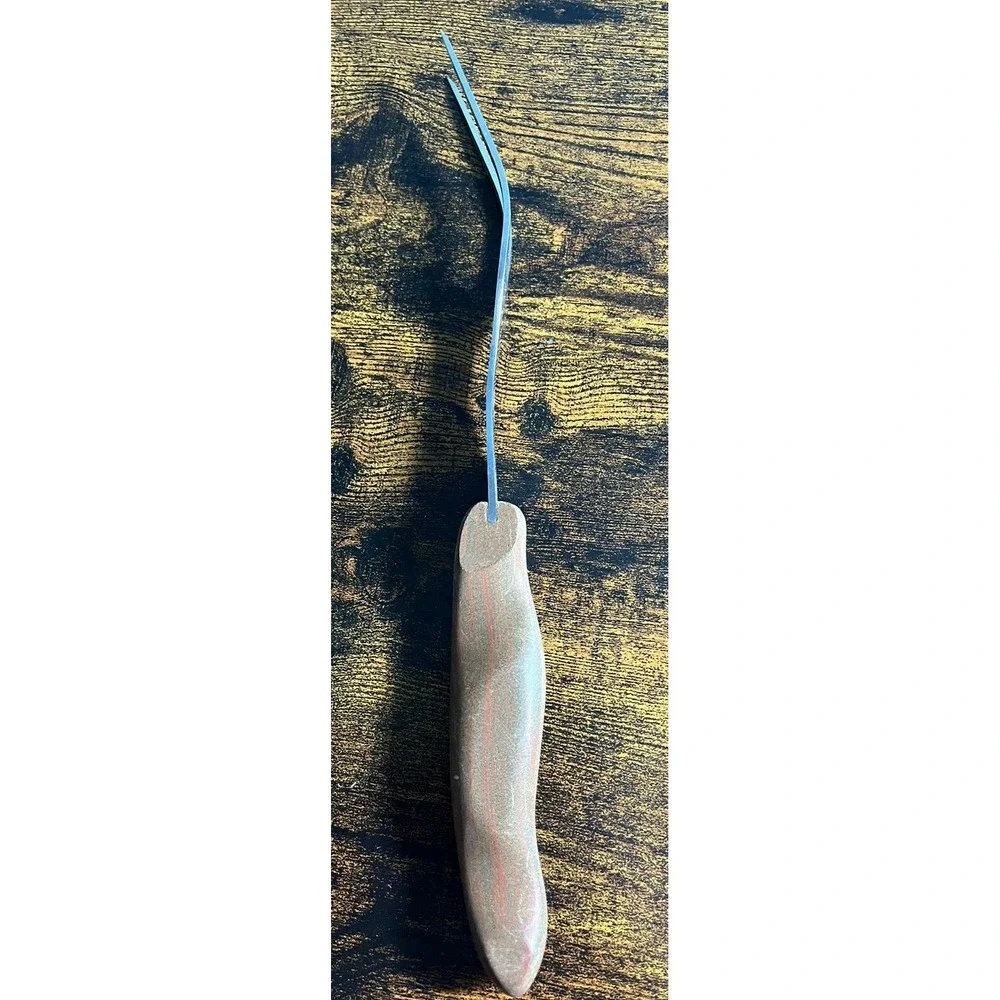 Vintage Cutco No 27 Carving Turning Serving Fork with Brown Wood Handle USA Made